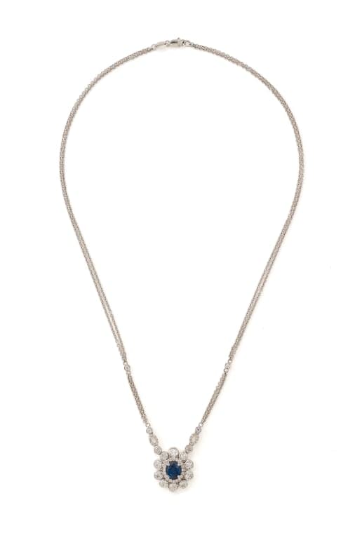 Sapphire and diamond necklace