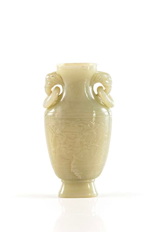 20th-century jade vase in Qianlong style