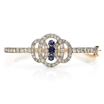 A bracelet in 18K gold and platinum set with old-cut diamonds and