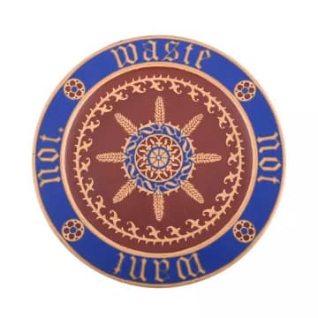 AN A.W.N. PUGIN FOR MINTON GOTHIC REVIVAL STONEWARE BREAD PLATE, SECOND
