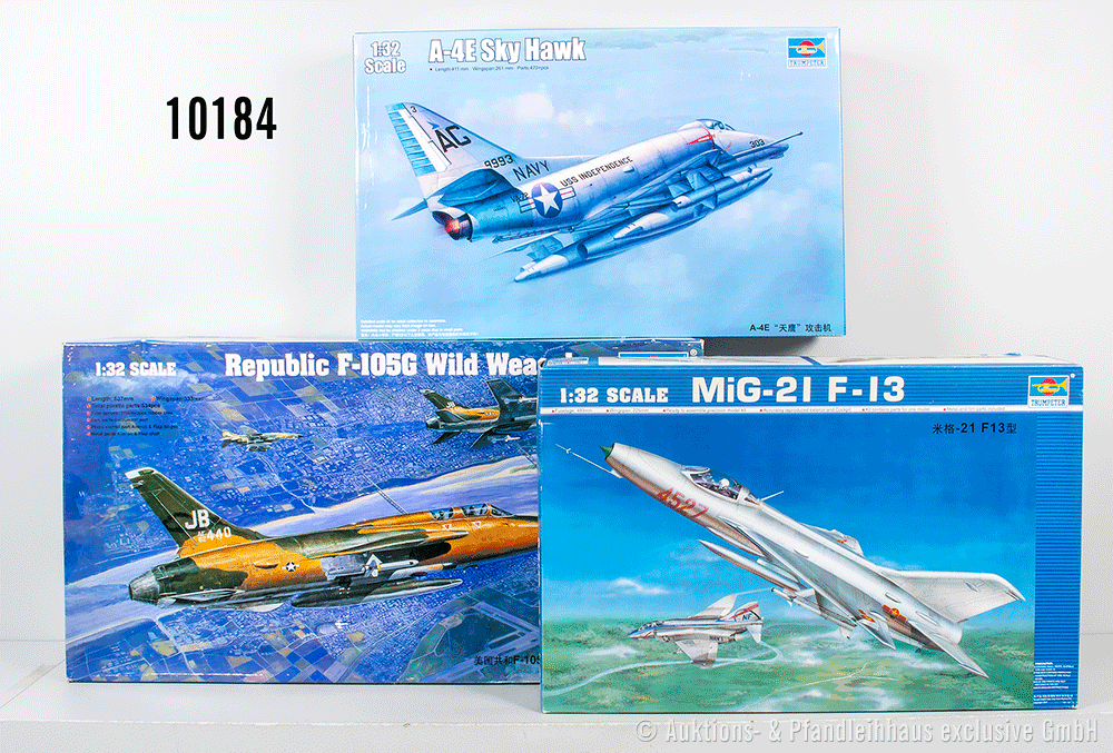 Trumpeter Militärflugzeug-Bausätze, 02202, 02266 und 02210, 1:32