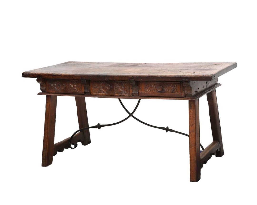 A walnut Spanish table, Netherlands, 17th century
