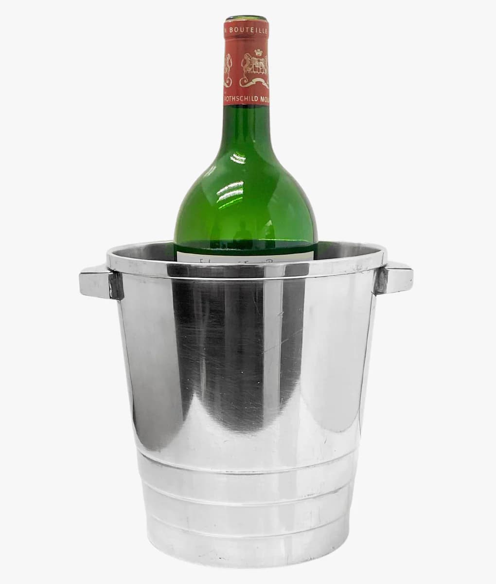 Christofle Art Deco Luc Lanel design Champagne Wine Bucket Cooler, C.1930