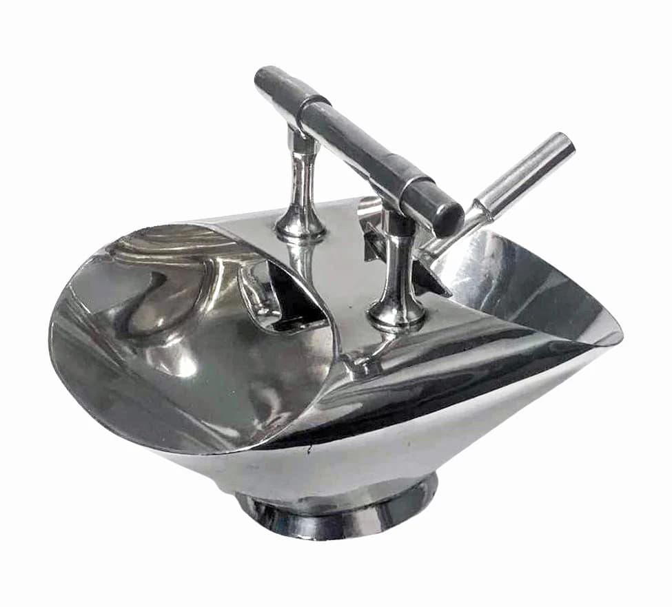 Christopher Dresser Designed Silver Plate Scuttle, circa 1890, Walker & Hall