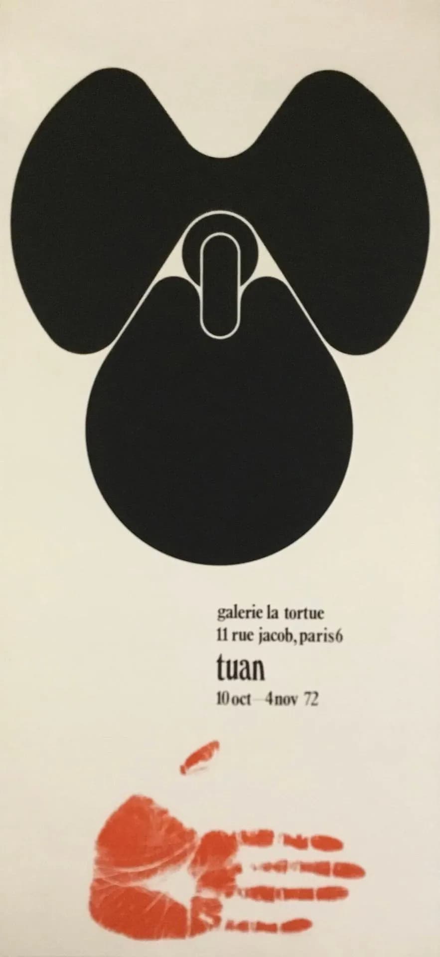 TUAN Lithograph poster 1972 galerie la tortue. Format 64 x 3 - Lot 622