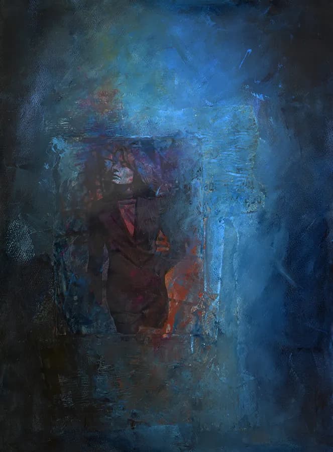 Robert Van Bolderick ”Cinematic-life-llI” mixed media