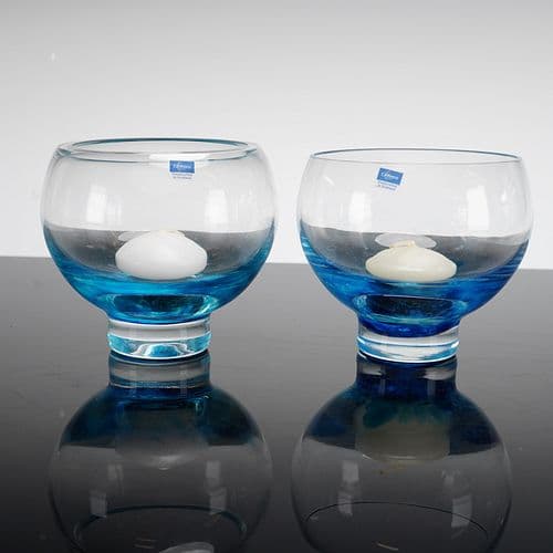 Pair of Caithness Glass Handcrafted Candle Holders