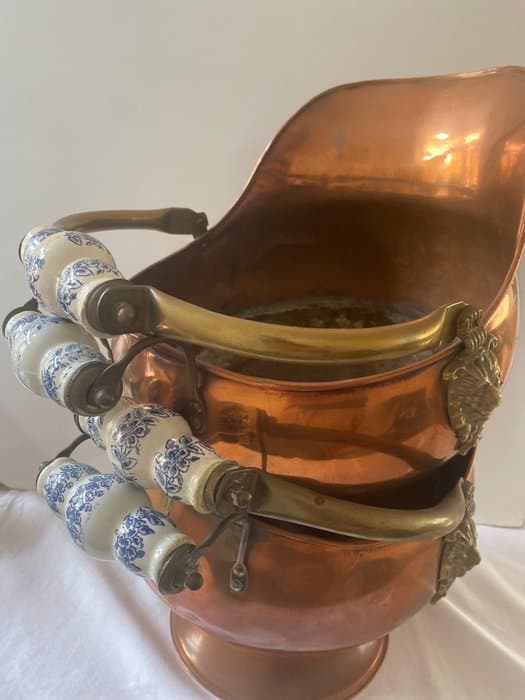 Bucket (2) - Porcelain, Copper - circa 1900