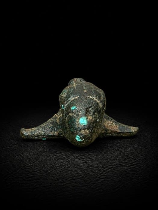 Ancient Roman, Empire Patinated bronze Figure - 2.8 cm