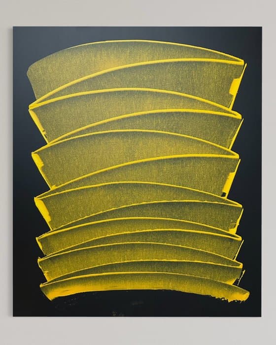 Eren - Yellow Waves on Black - XXL