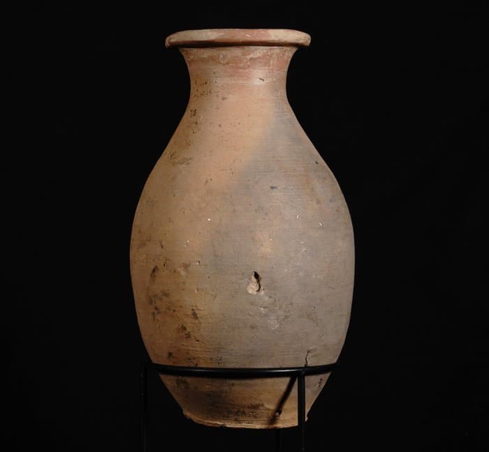 Bactriano Alfarería recipiente, 17 x 10 cm