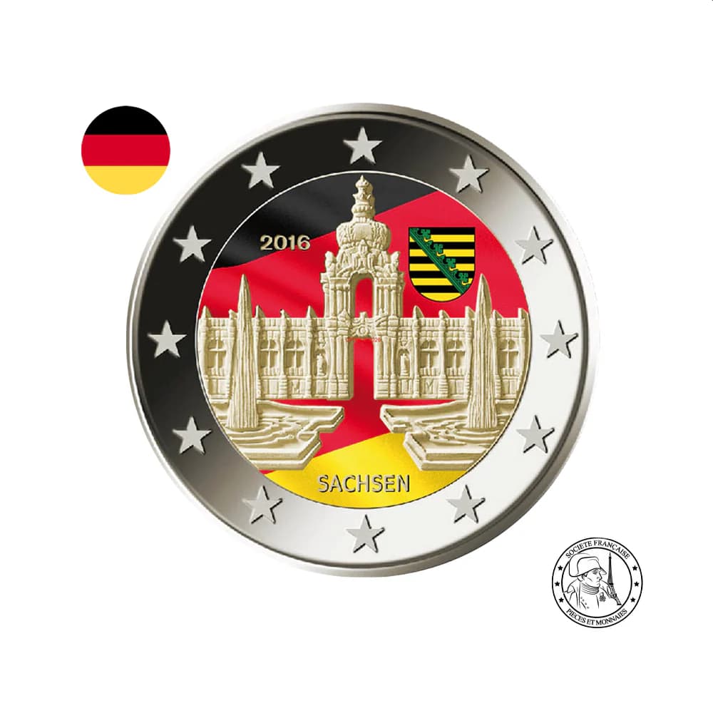 Allemagne 2016 - 2 Euros Commémorative - Saxe - Colorisée