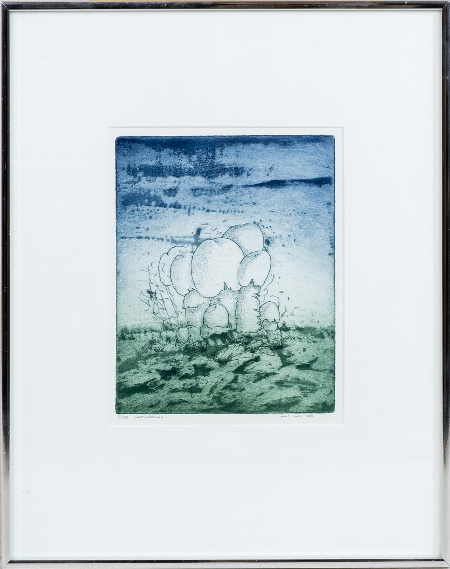 PHILIPH ARVO LUIK (nacido en 1949), aguafuerte acuático, firmado y fechado en 1981