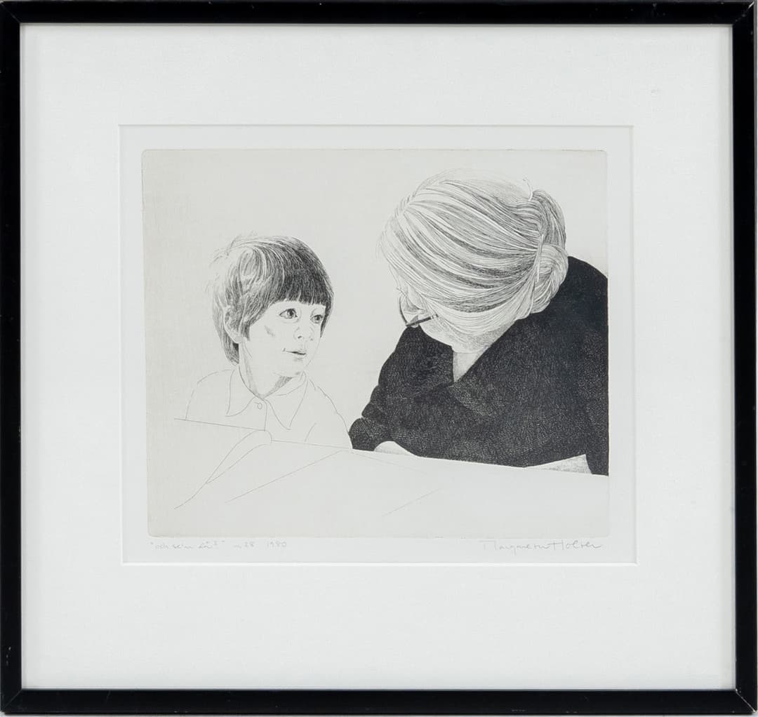 MARGARETA HOLTER (nacida en 1934), grabado, firmado, numerado 28 y fechado en 1980
