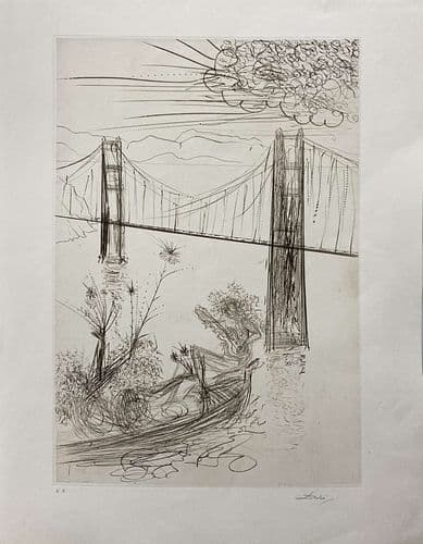Salvador Dali - Golden Gate Bridge