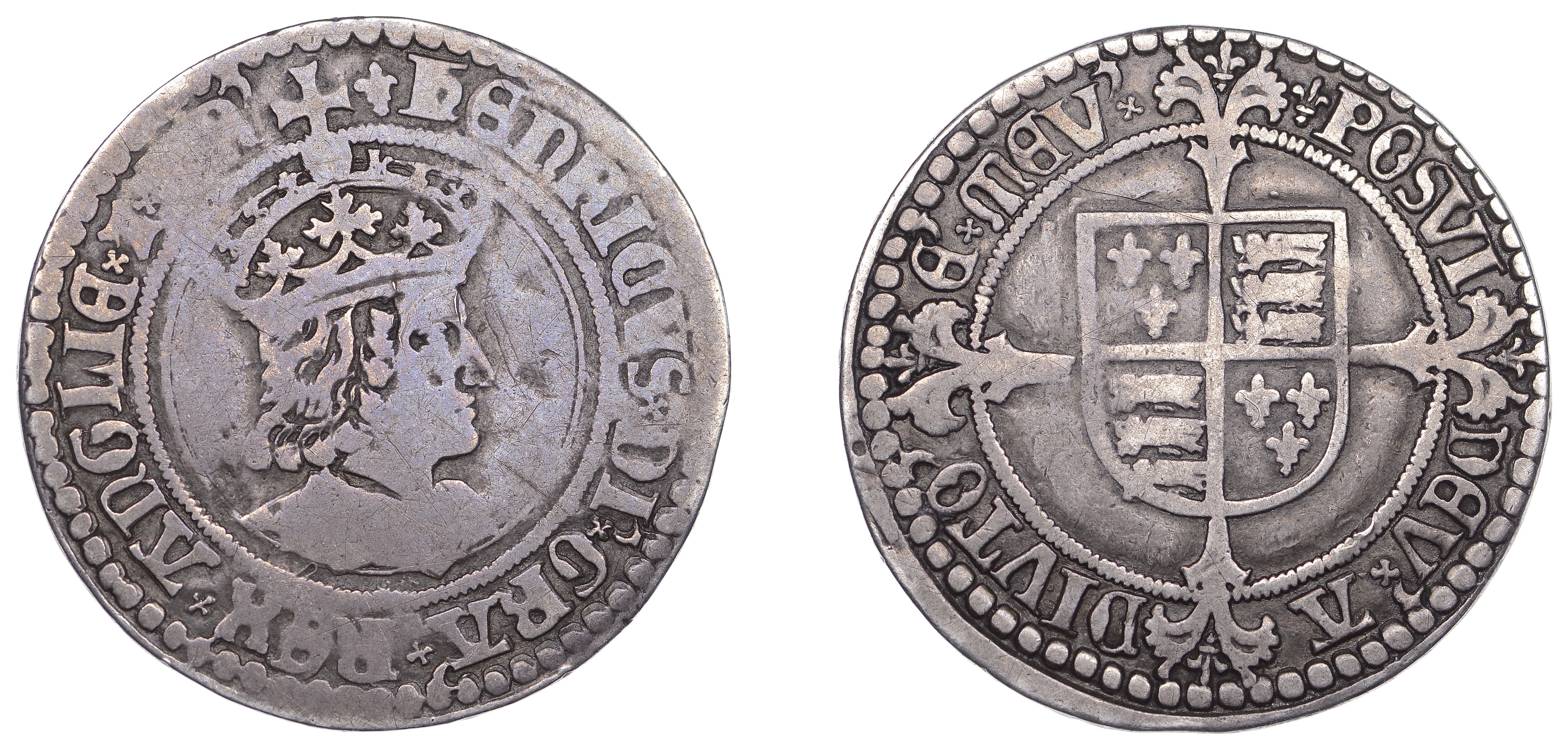 Henry VII (1485-1509), Profile issue, Testoon, mm. small lis, crowned