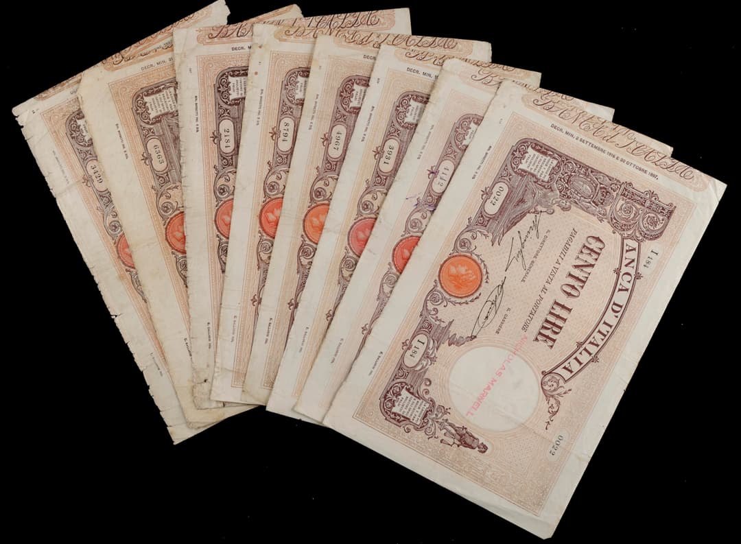 Banca d’Italia, 100 Lire (8), 31 October 1912, 24 August 1914, 23