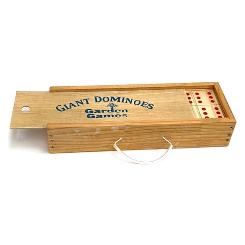 A wooden cased Garden Games set of Giant Dominoes, the case ...