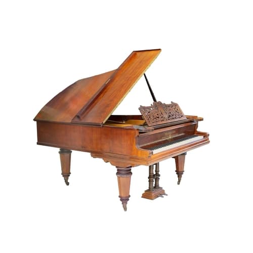 A Rud. Ibach Sohn rosewood cased boudoir grand piano. Raised...