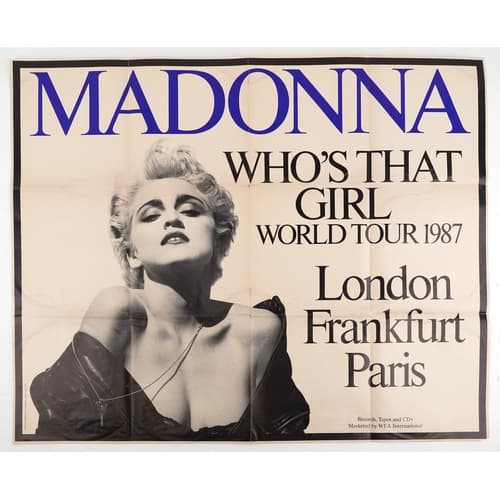 Vintage Madonna Who's That Girl World Tour 1987 poster, 112....
