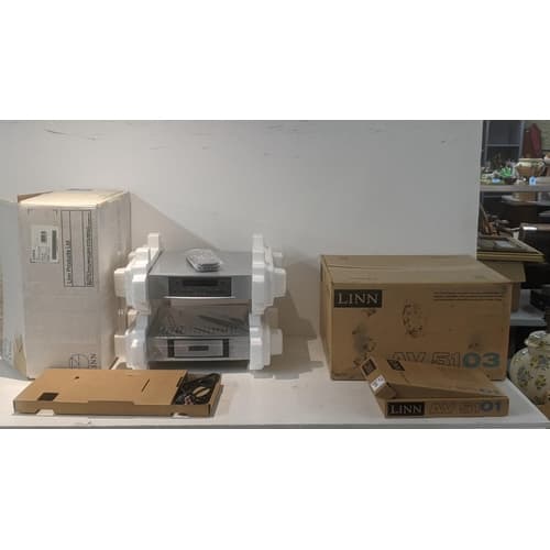 Boxed Linn audio equipment to include a 2250 amplifier in si...