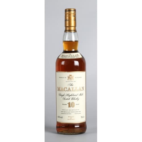 Macallan single highland malt scotch whisky 10 year old, 40%...