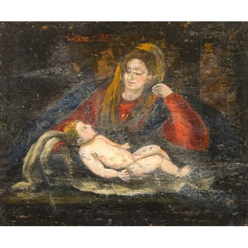 A small oil on panel. 20th century, after an old master, the...