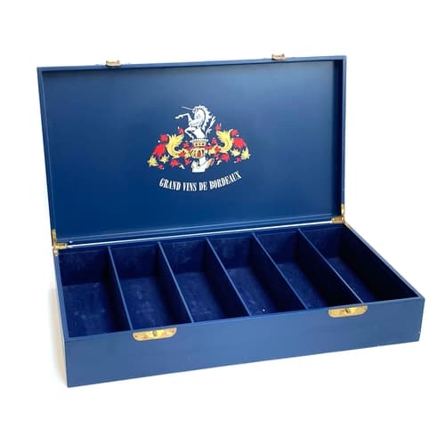 A Grand Vins de Bordeaux six bottle case, 68cmW