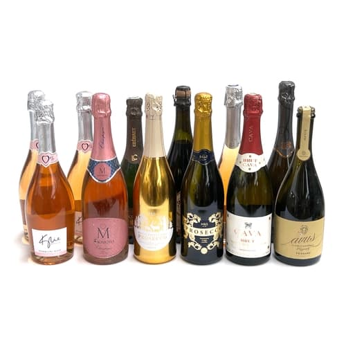 A mixed lot of sparkling wines and prosecco: 3x Kylie Minogu...