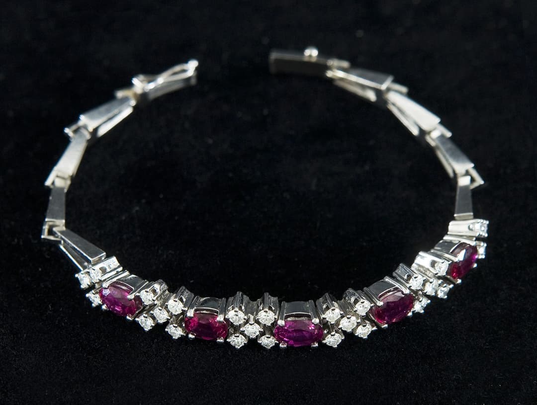 Ruby diamond bracelet.