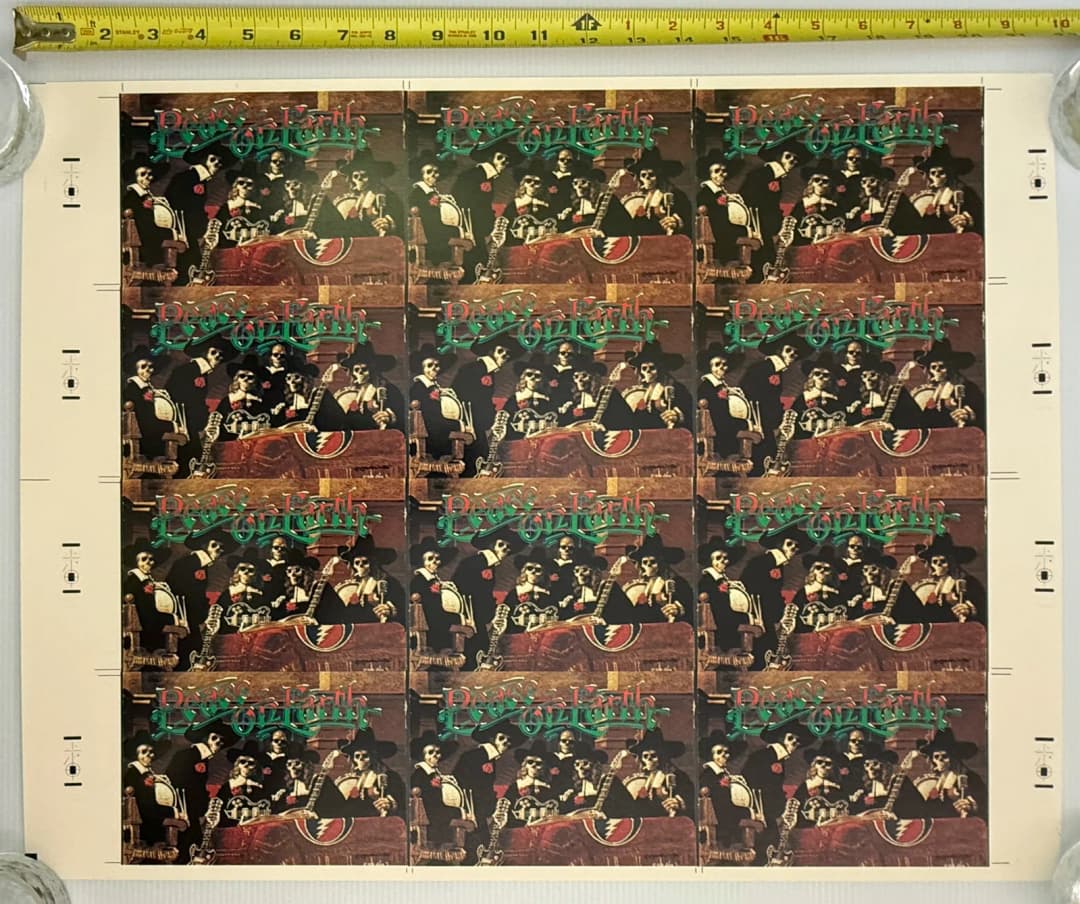 PEACE ON EARTH RARE GRATEFUL DEAD UNCUT GREETING CARD SET