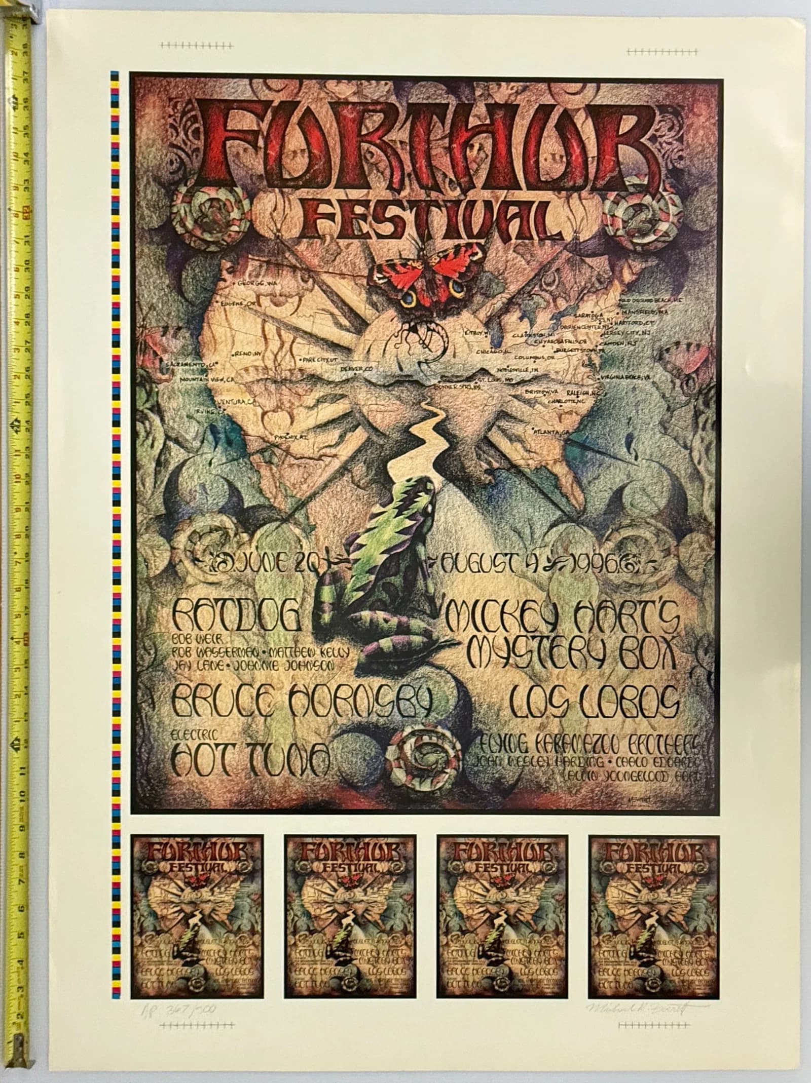 FURTHER FESTIVAL ARTIST PROOF - UNCUT SHEET