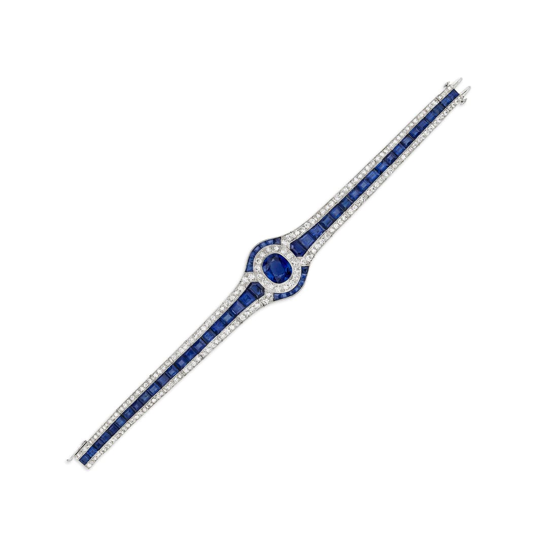 Tiffany & Co. Art Deco Sapphire and Diamond Bracelet