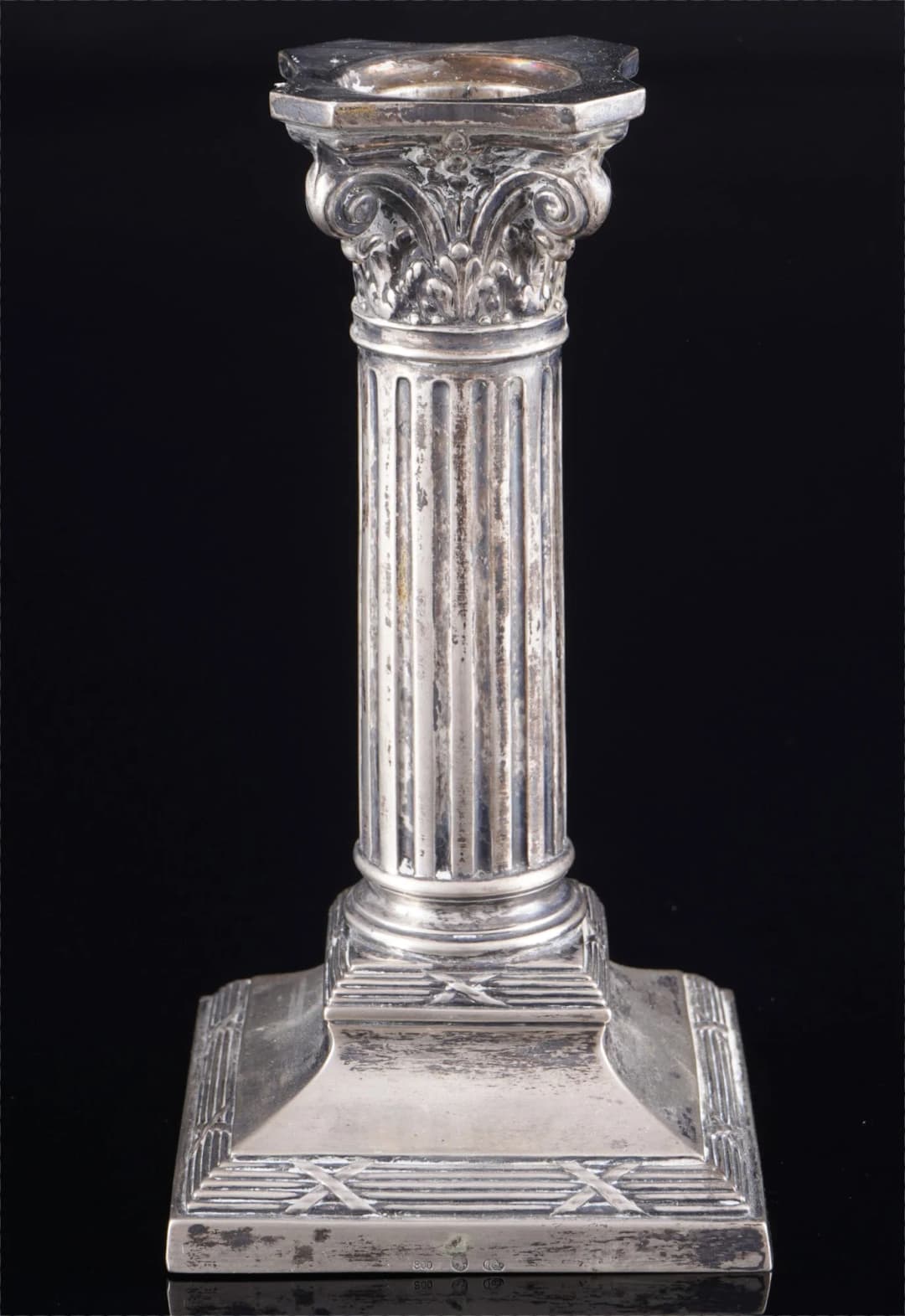 800 silver candlesticks as a corinthian column