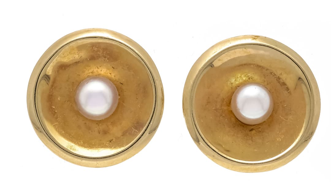 Akoyaperlen-Schildohrstecker GG 5