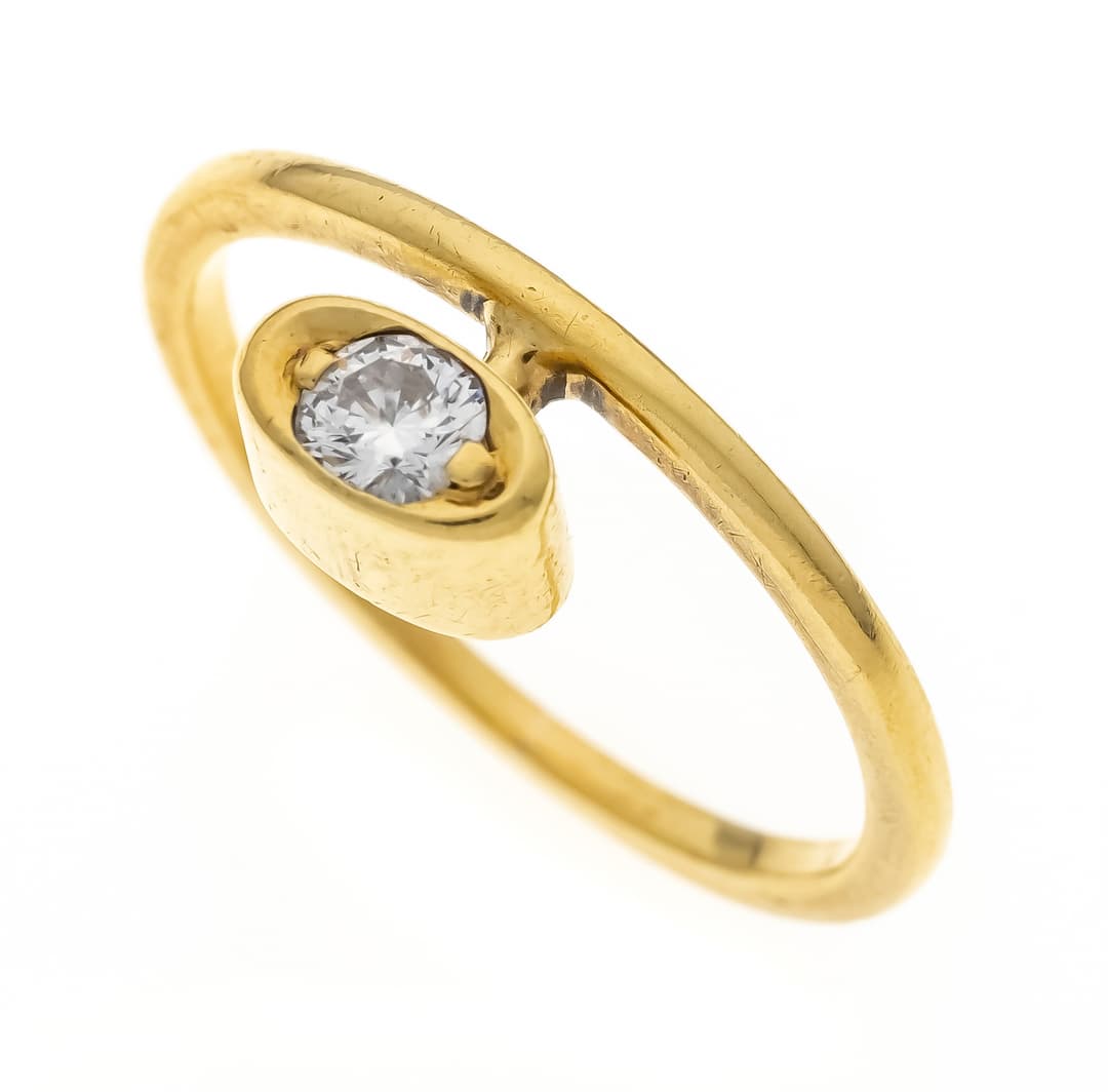 Brillant-Ring GG 750/000 mit eine
