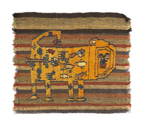 Antique Handwoven Gabbeh Palas Textile Art 2'9" x 3'