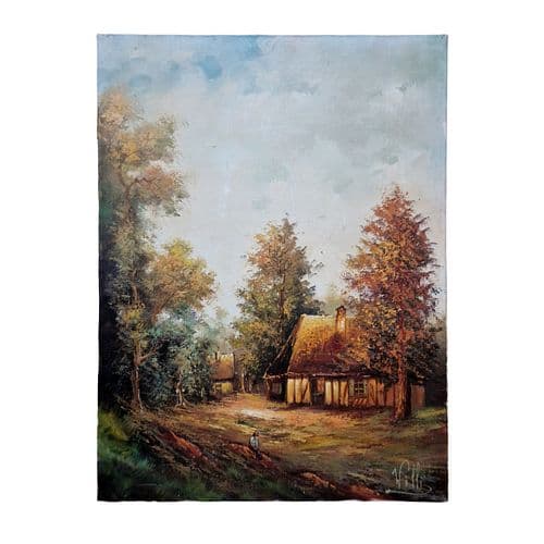 Villi - Cottage Landscape, Oil on Canvas