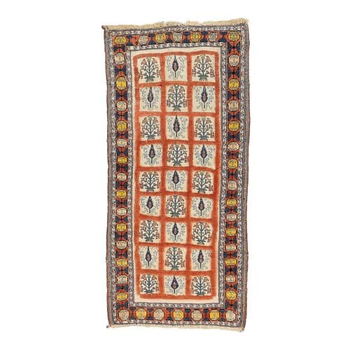 1960s Hand-Knotted Persian Gabbeh Wool Rug 2'9" x 5'7"