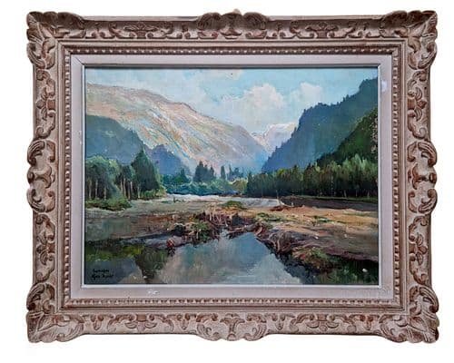 Gus Rover - Oil on Canvas Landscape, Mid-20th Century