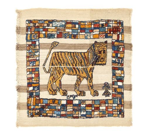 Antique Handwoven Gabbeh Palas Textile Art 2'8" x 5'4"