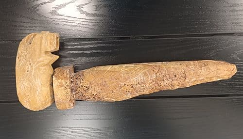Alien Head Staff From "Tula Mexico" Archaeological Find (37370 Years Old)
