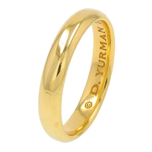 David Yurman Wedding Band in 18K Yellow Gold