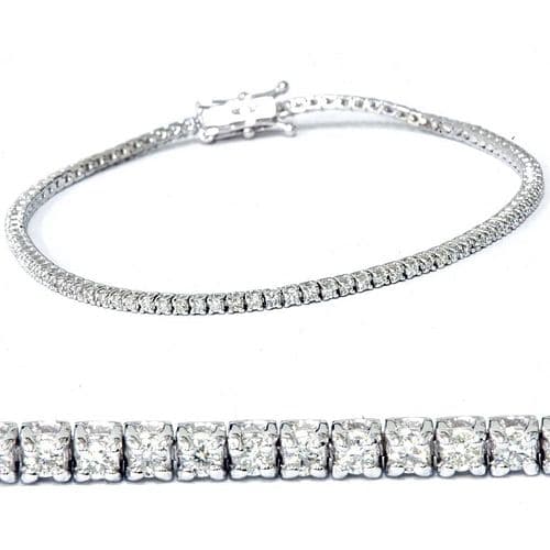 2.00 ct. Natural Round Diamond Tennis Bracelet 14k White Gold