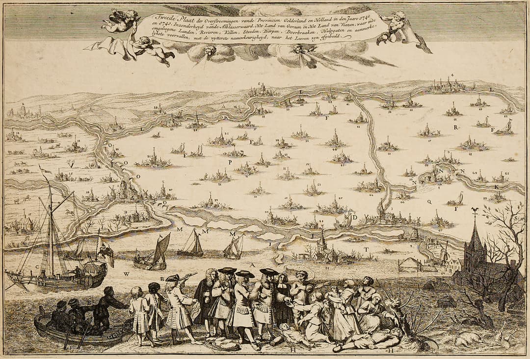 JAN SMIT (ca 1700-1750), (2) "Tweede Plaat der Overstromingen vande