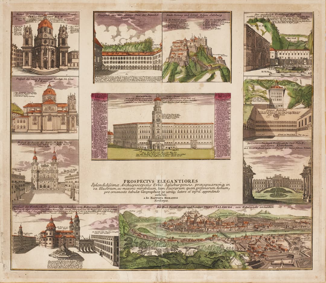 HOMANN, Prospectus Elegantiores Splendidissimæ Archiepiscopalis Urbis
