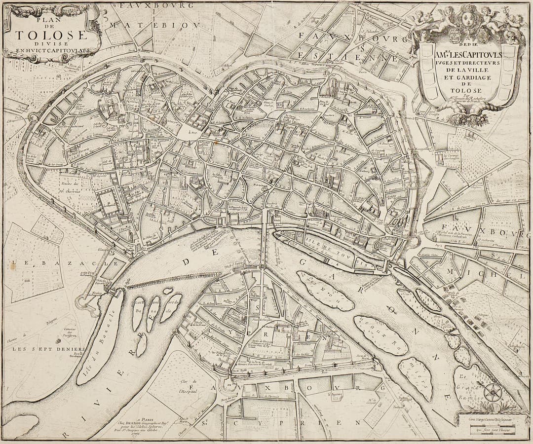 ROCHEFORT/DESNOS, Plan de Tolose, 1770.
