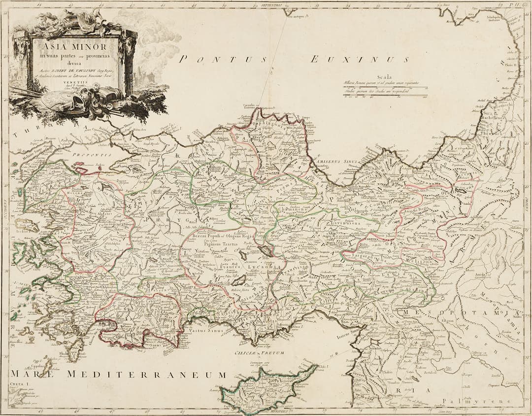 SANTINI/REMONDINI, Asia Minor in suas partes seu provincias divisa, 1784.