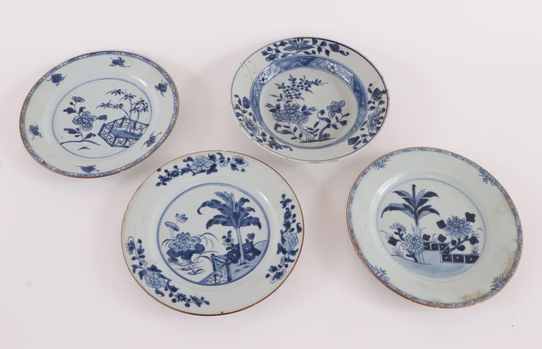 Tallrikar 4st, Kina, 1700-tal