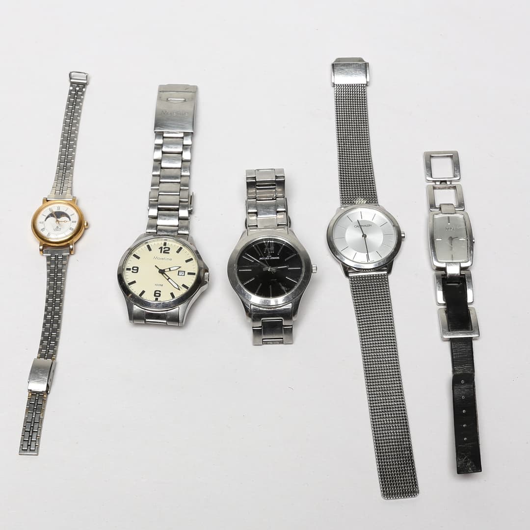 ARMBANDSUR, 5 st, Moretime, D&G, Calvin Klein, Jaques Lemans och Lorus.
